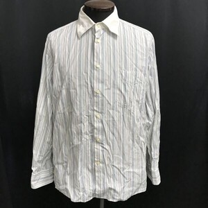 美品/日本製☆International Gallery BEAMS☆長袖クレリックシャツ【46/メンズM/マルチカラー/ストライプ】Tops/Shirts◇cBH905