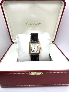 CARTIER TANK SOLO カルティエ タンクソロ SM 18K YG ゴールド レディース 腕時計 W5200002