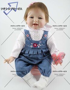 リボーンドール リアル 赤ちゃん人形 トドラードール ベビードール 55cm 高級 かわいい 衣装付き オーバーオール 女の子