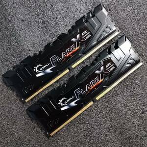 【中古】DDR4メモリ 16GB(8GBx2) G.SKILL F4-3200C16-8GFX [DDR4-3200 PC4-25600] 