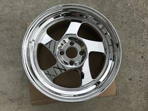 新品！Whistler KR1 16x8+20 4穴 PCD100 Chrome USDM 深リム Hellaflush