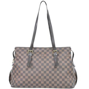 本物 ルイヴィトン LOUIS VUITTON LV チェルシー ダミエ エベヌ ショルダーバッグ トートバッグ ブラウン N51119