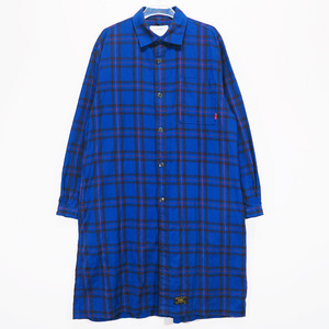 WTAPS ダブルタップス 17SS FROCK LS/SHIRT.COTTON.TEXTILE 171GWDT-SHM02S フロック ロングスリーブ シャツ ブルー タータンチェック noz