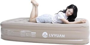 【新品】【2024最新コードレス式 エアーベッド登場 】LVYUAN（リョクエン）電動エアーベッド シングル サイズ189*96*40cm電動ポンプ内蔵 