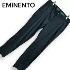 【美品】エミネント EMINENTO スラックス メンズパンツ 黒 【85】