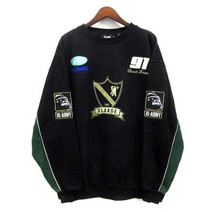 エクストララージ X-LARGE パネル クルーネック スウェット トレーナー PANEL CREW NECK SWEAT ブラック 黒 XL 101221012006 メンズ