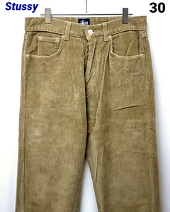 30【Stussy Corduroy Pants Beige ステューシー コーデュロイ パンツ MADE IN USA MADE IN U.S.A. OLD 90s 90