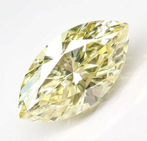 【１００円～】1.029ｃｔ 天然ダイヤ Fancy Light Yellow(ナチュラルカラー)SI2　MQ