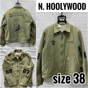 N.HOOLYWOOD エヌ ハリウッド ベトジャン ボアジャケット サイズ38 A-2 N-1 ベトナムジャケット 102-BL11 pieses ミスターハリウッド