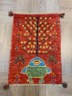 ギャッベ ペルシャ絨毯 73x52cm ギャベ 玄関マット 手織り ラグ 絨毯
