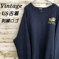 【k1156】USA古着ギルダンカレッジ刺繍ロゴビッグプルオーバースウェット