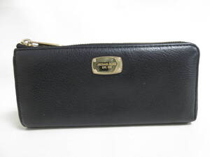 12568◆【SALE】MICHAEL KORS マイケルコース L字ファスナー長財布 ロングウォレット ブラック 中古 USED