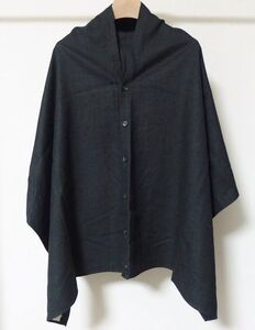 旧タグ Engineered Garments エンジニアードガーメンツ Button Shawl Wool ウール ボタン ショール ストール ダークグレー