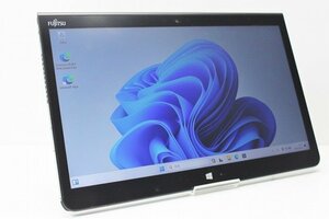 1円スタート タブレットPC Windows11 富士通 Arrows Tab Q736 Core i5 6300U SSD128GB メモリ4GB 13.3インチ カメラ タッチパネル