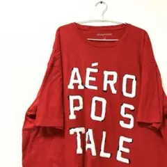 Aeropostale 刺繍　ヴィンテージ　メンズ　Tシャツ　レッド　3XL