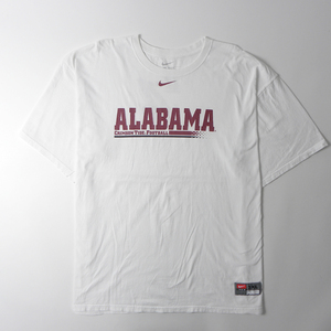 ナイキ NIKE ALABAMA CRIMSON TIDE ビッグプリント クルーネックTシャツ 半袖 フットボール 大きいサイズ3XL ホワイト m0612‐5