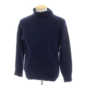 【中古】セッテフィーリ カシミア Settefili Cashmere カシミヤ タートルネック プルオーバーニット ネイビー【サイズXS/46】