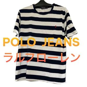 POLO by ラルフローレン 白 紺 ボーダー 半袖 L ポロ カットソー 薄手 POLO RALPH LAUREN 人気 おすすめ ロンT シャツ 本州　送料無料　p2