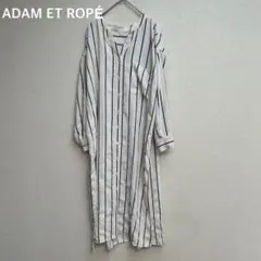 ✨ ADAM ET ROPÉ アダムエロペ ストライプ ロングシャツワンピース