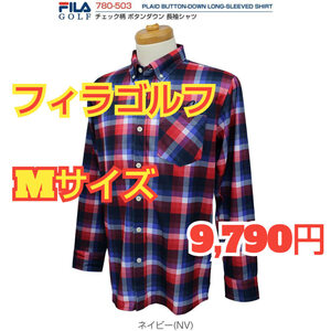 FILA GOLF チェック柄ボタンダウン長袖シャツ Mサイズ 9,790円