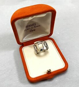 VINTAGE HERMES HERA リング 925 silver 50 ヴィンテージ エルメス 指輪 ブレスレット バングル シェーヌダンクル シルバー Hロゴ 希少