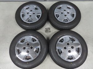 イボ付 ダイハツ アトレー ハイゼット 155/80R13 純正 メッキキャップ スチール LT ブリヂストンRD613 4.5J PCD100 4穴 ムーヴ ミラ エッセ