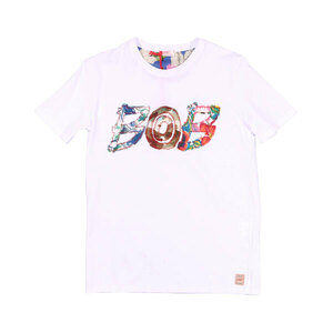 BOB（ボブ） Uネック半袖Tシャツ LOGO ホワイト XS 27578 uts2420