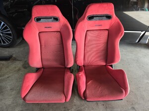 希少 ホンダ タイプＲ純正レカロ RECARO SR-3 レッド 2脚セット Type-R インテグラ DC2 シビック EK9）