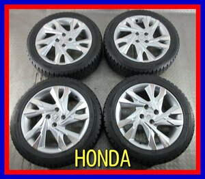 ■中古タイヤホイール■　HONDA インサイト 純正 16インチ 6J +53 4H 100 DUNLOP WM01 185/55R16 83Q 冬 ST 激安 送料無料 K150