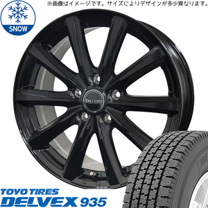 145R12 6PR スタッドレスタイヤホイールセット ハイゼットジャンボ etc (TOYO DELVEX 935 & DILETTOM10 4穴 100)