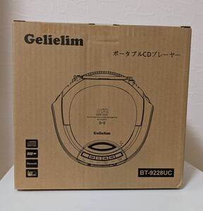 【１円オークション】Gelielim CDプレーヤーポータブル FM/AMラジオ CDプレイヤー デュアルスピーカー内蔵 CD/SD/MP3/USB/　AMT0704