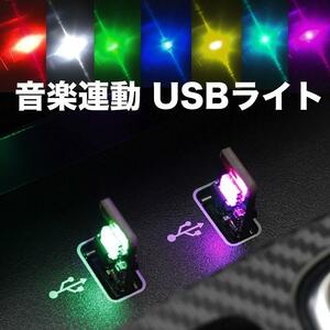 車用 音に反応 タッチコントロールRGBアンビエントライト イルミライト カラー 音声制御 雰囲気ライト USBライト 車内アンビエン