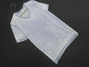 DIESEL ディーゼル Vネック バック プリント Tシャツ sizeS/水色 ■◆ ☆ efc5 メンズ