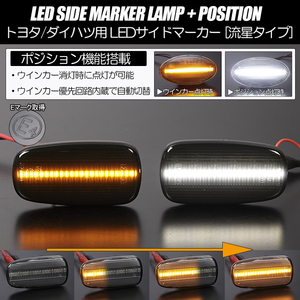 ポジション付き シーケンシャルウインカー LED サイドマーカー スモーク/白光 L880K コペン / MAX L952S L950S L962S L960S