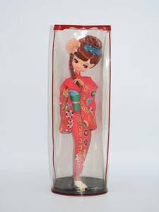 mituba　ミツバ　ポーズ人形　日本人形　中国風　着物人形　ドール　置物　ケース付　アンティーク　昭和レトロ　当時物