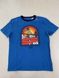 ■ＧＡＰ■新品■160■ギャップ■人気Ｔシャツ■GAPロゴ■サンフランシスコ■ＵＳＡ■ブルー■青■1-1