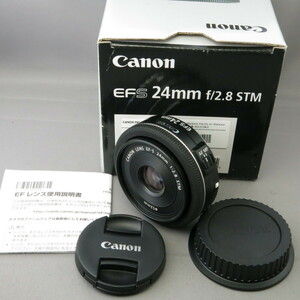 【美品】Canonキャノン　キヤノン　EF-S24mmF2.8STM　キヤノンＥＦマウントAPS-Cサイズセンサー用★NO.8680