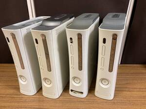 ☆X-BOX　本体 4台まとめてセット◆X box 360/ホワイト◆HDD/ハードディスク　3個/テレビゲーム/作動未確認