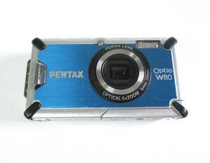 ペンタックス オプティオ Optio W80 ブルー コンパクトデジタルカメラ☆PENTAX デジカメ カメラ