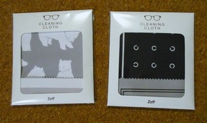 新品　未開封　2枚セット　Zoff　クリーニングクロス　メガネ拭き　眼鏡　しろくま　ランドルト環　ゾフ　cleaningcloth