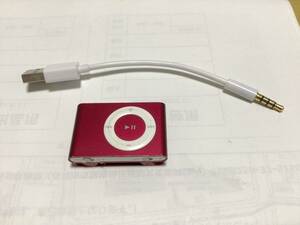 iPod shuffle 2世代　レッドno.1 バッテリー交換済作動品、usb付き