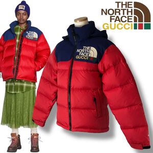 33 限定品 GUCCI×THE NORTH FACE 2022 グッチ×ザノースフェイス コラボ ヌプシ ダウンジャケット アウター 663733 XXS 正規品 ナイロン