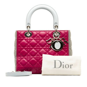 ディオール カナージュ レディディオール トリコロール ハンドバッグ ショルダーバッグ 2WAY パープル グレー マルチカラー Dior【中古】