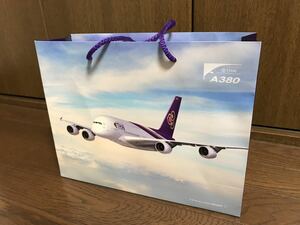 美品 タイ航空 A380 Thai airways 紙袋 ショップ袋 ショッパー ショッピングバッグ タイフェスティバル