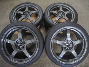 ★軽量★225/40R18 8.5J+38 9.5J+38 5H114.3 新品 人気ハイグリップ FINALIST 5本スポーク TRACER GT-V 1台分 GTR RX-7 RX-8 Made in JAPAN