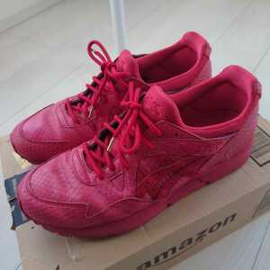 レア 日本未発売 asics gel lyte V triple red snakeskin アシックス ゲルライト 5 スネークスキン ヘビ柄 パイソン スニーカー kith