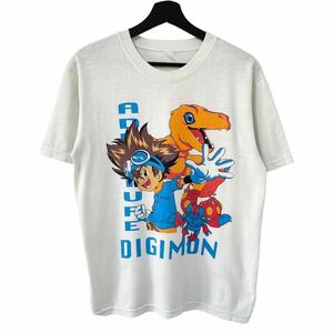 ■激レア 大人サイズ■90s 00s DEGIMON Tシャツ ML 相当 デジモン アニメ ゲーム ビンテージ