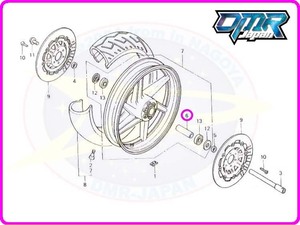 【新品】 アルミディスタンスカラー (フロント) NSR250R MC18