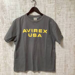 M13◇AVIREX | アヴィレックス　USA　Tシャツ　半袖　丸首　綿100%　グレー系　サイズM