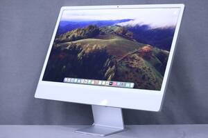 1円～ 美品 M1搭載 16GBメモリ 2021年モデル 24.0インチ Retina 4.5K Apple iMac 2021 M1 8コア RAM16GB SSD256GB OS 14 Sonoma